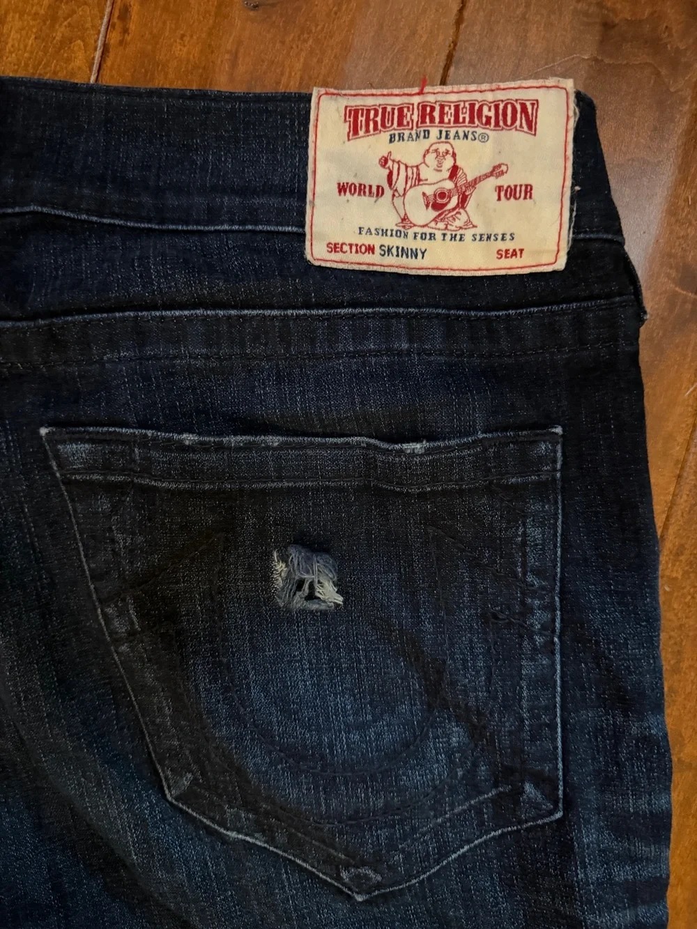 True Religion Men's Slim Straight Dark Indigo Jeans